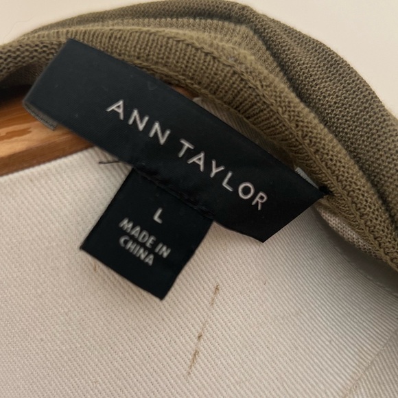 Ann Taylor Olive Cardigan L - Picture 3 of 3